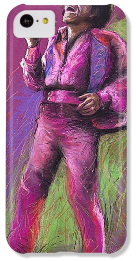 Jazz iPhone 5c Case featuring the painting Jazz James Brown by Yuriy Shevchuk