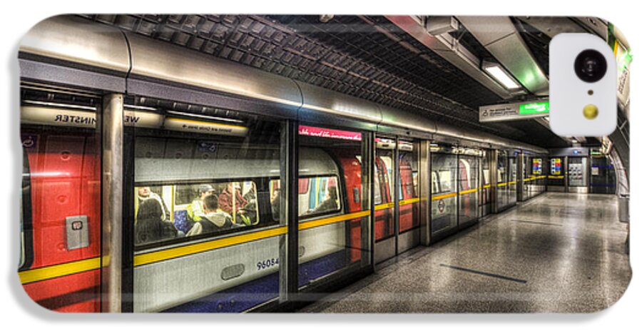 Tube iPhone 5c Case featuring the photograph London Underground by David Pyatt
