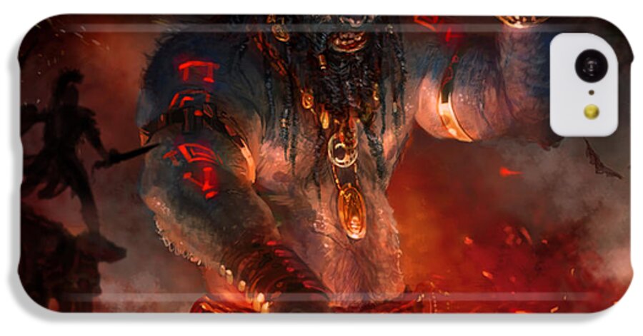 Greek Mythology iPhone 5c Case featuring the digital art Maker of the World by Ryan Barger