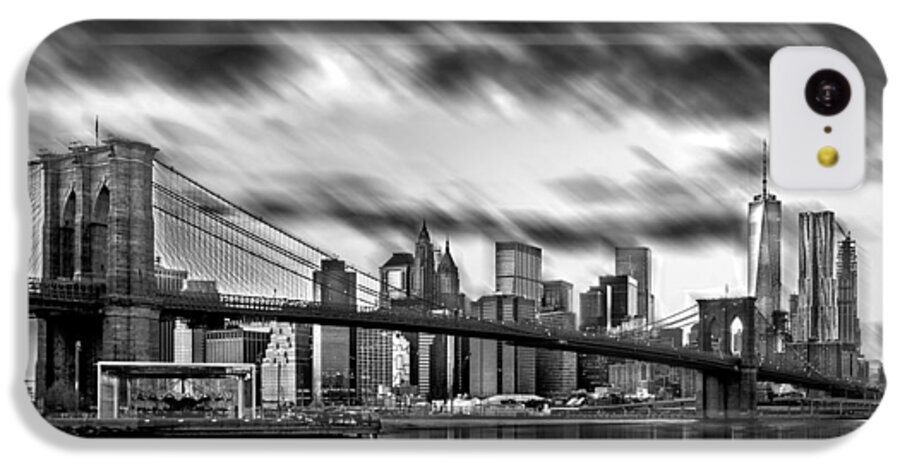 New York City iPhone 5c Case featuring the photograph Manhattan Moods by Az Jackson