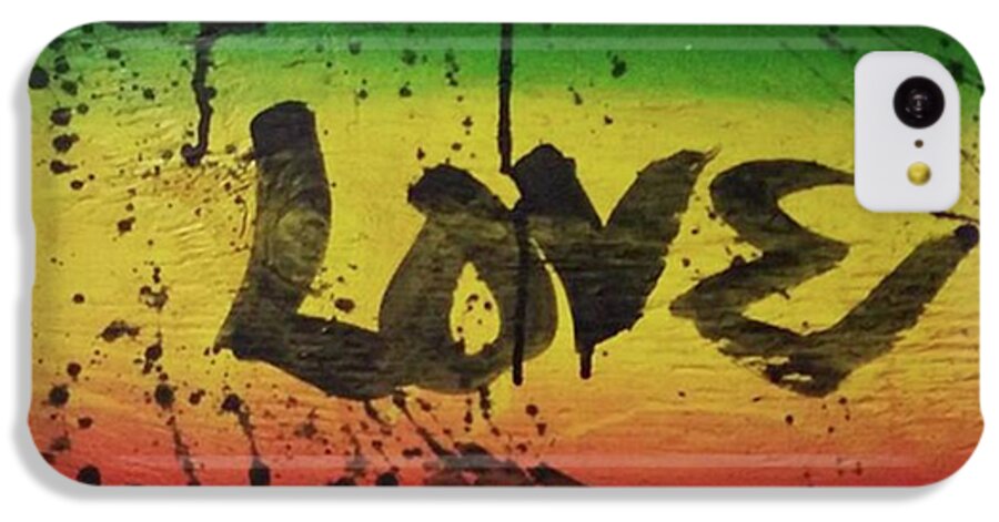 Jah iPhone 5c Case featuring the mixed media One Love, Now More Than Ever By by Eyeon Energetic