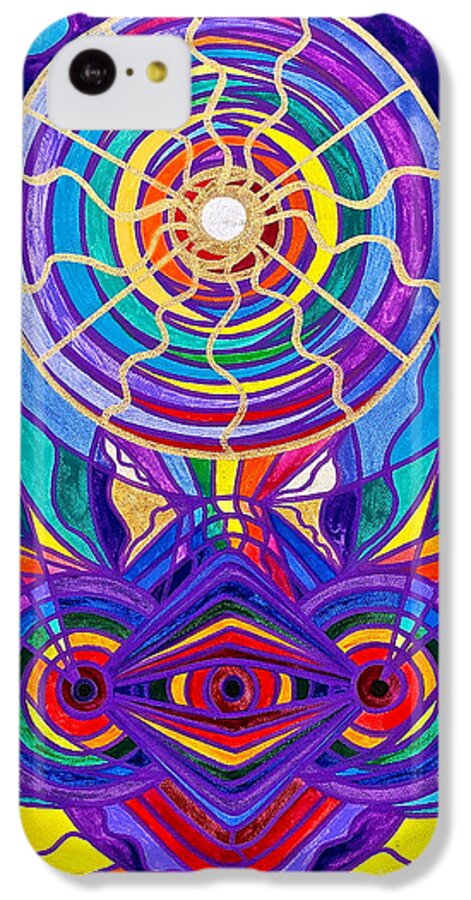 Vibration iPhone 5c Case featuring the painting Raise Your Vibration by Teal Eye Print Store