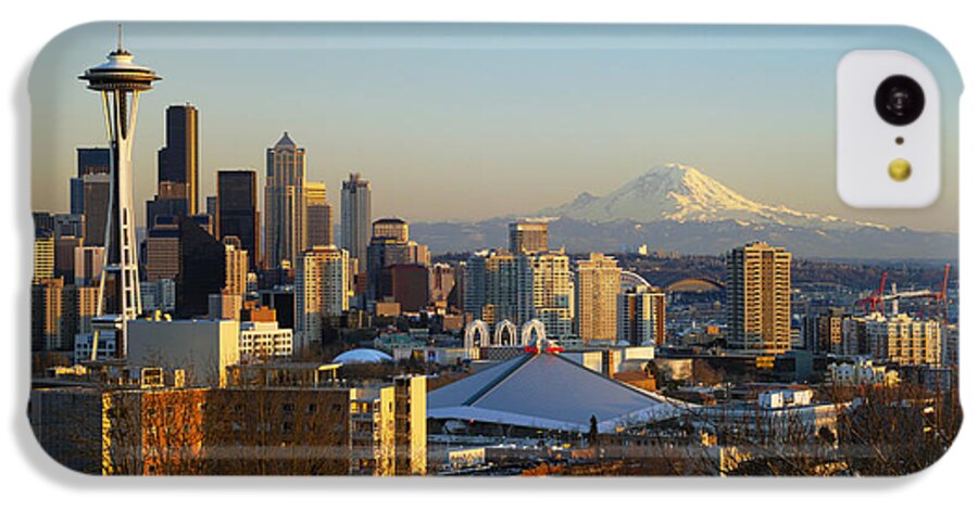 Afternoon iPhone 5c Case featuring the photograph Seattle Cityscape by Greg Vaughn - Printscapes
