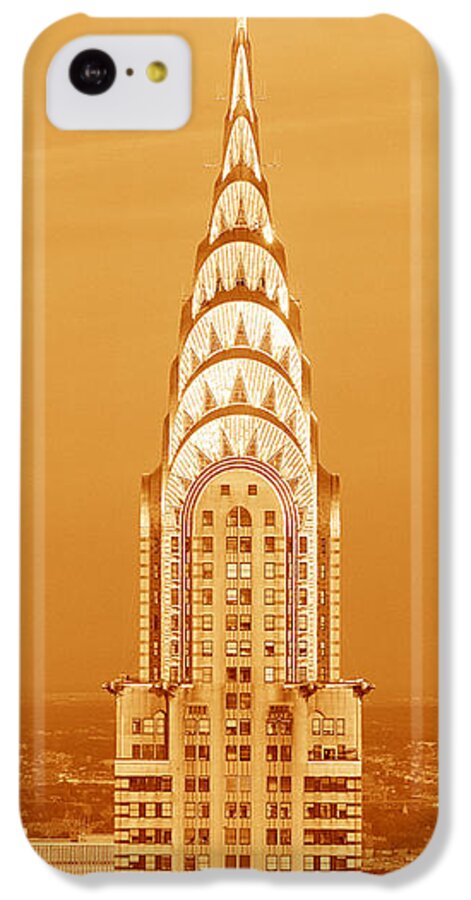 Photography iPhone 5c Case featuring the photograph Chrysler Building at sunset by Panoramic Images