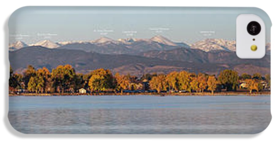 Front iPhone 5c Case featuring the photograph Front Range with Peak Labels by Aaron Spong