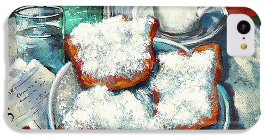 New Orleans Food iPhone 5c Case featuring the painting A Beignet Morning by Dianne Parks