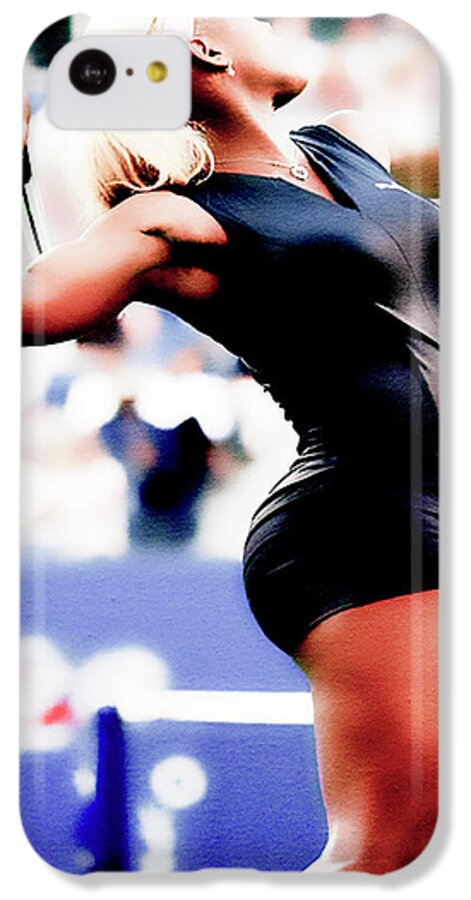 Serena Williams iPhone 5c Case featuring the mixed media Serena Williams Catsuit by Brian Reaves