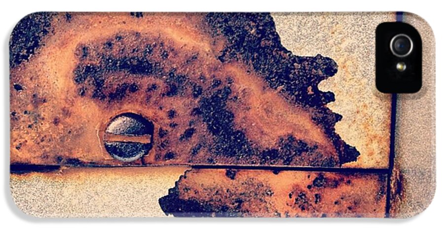 Abstract iPhone 5s Case featuring the photograph Absract Rust by Christy Beckwith