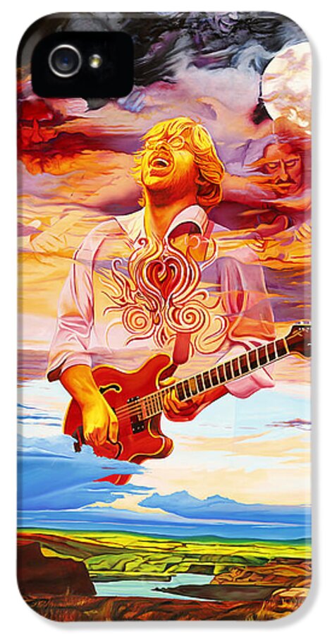 Trey Anastasio iPhone 5s Case featuring the painting Channeling the Cosmic Goo at the Gorge by Joshua Morton