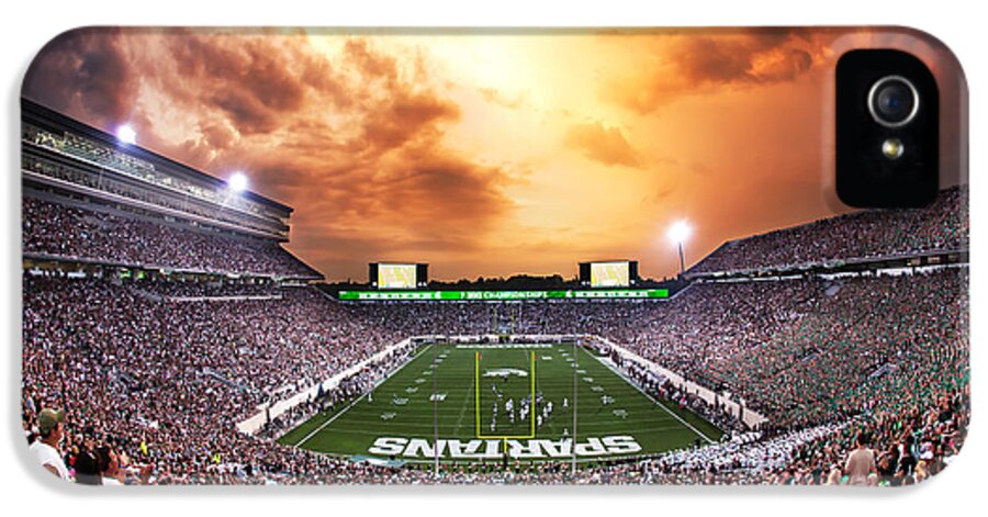 Michigan State Photographs iPhone 5s Case featuring the photograph Spartan Stadium by Rey Del Rio