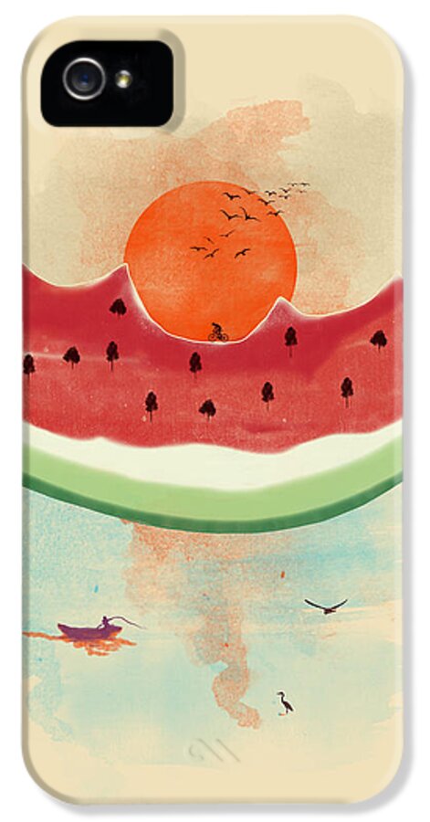 Watermelon iPhone 5s Case featuring the digital art Summer delight by Neelanjana Bandyopadhyay