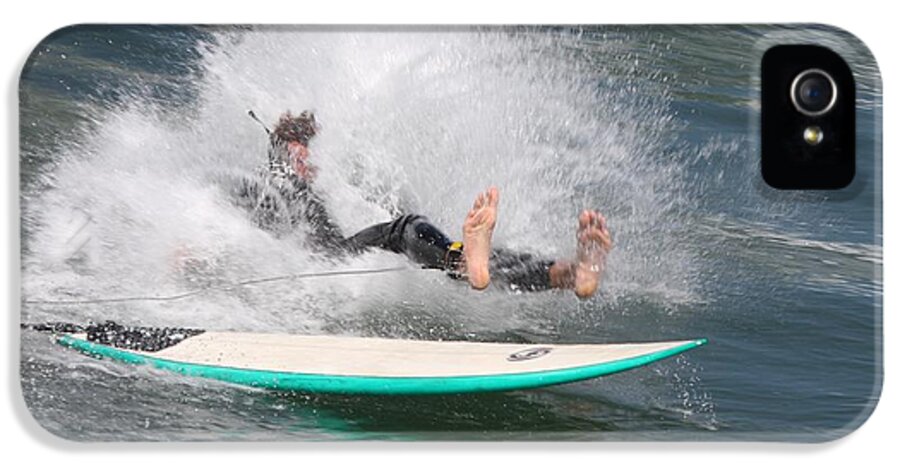 Surfer iPhone 5s Case featuring the photograph Surfer Wipeout by Nathan Rupert