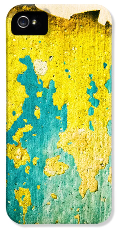 Abstract iPhone 5s Case featuring the photograph Yellow and green abstract wall by Silvia Ganora