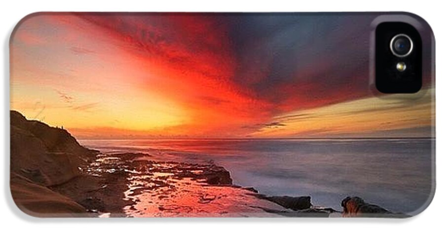  iPhone 5s Case featuring the photograph Long Exposure Sunset In La Jolla #1 by Larry Marshall