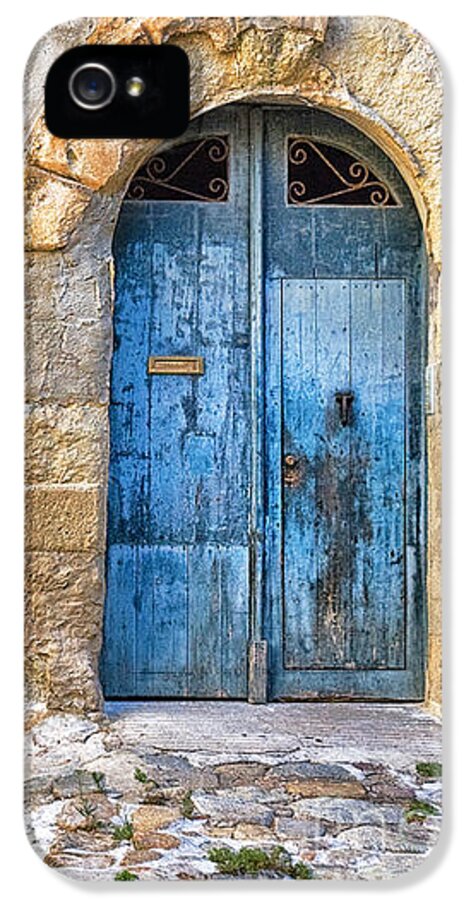 Mediterranean iPhone 5s Case featuring the photograph Mediterranean door window and vase by Silvia Ganora