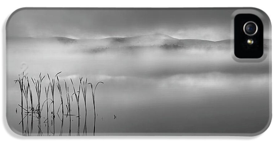 Autumn iPhone 5s Case featuring the photograph Autumn Fog Black and White by Bill Wakeley