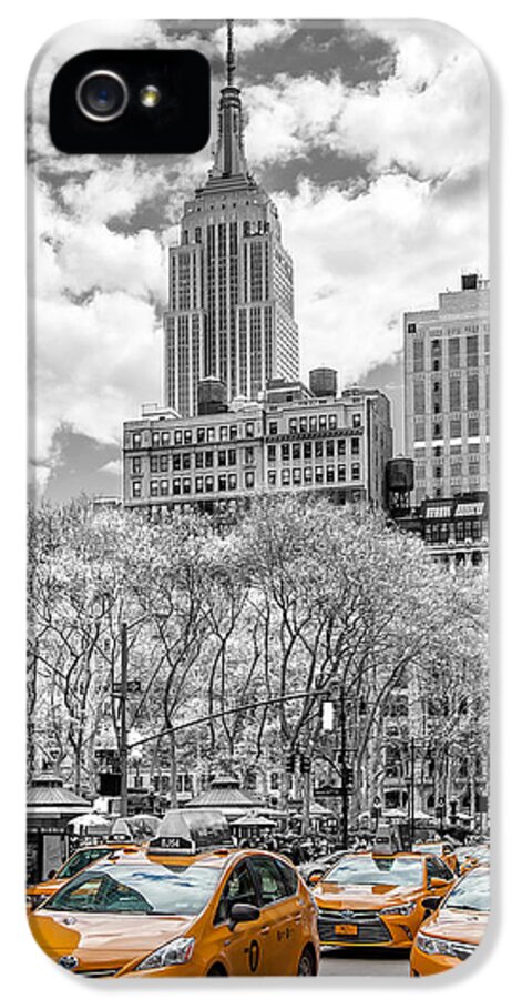 Empire State Building iPhone 5s Case featuring the photograph City Of Cabs by Az Jackson