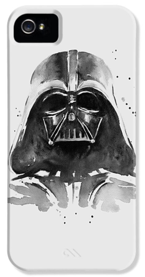 #faatoppicks iPhone 5s Case featuring the painting Darth Vader Watercolor by Olga Shvartsur