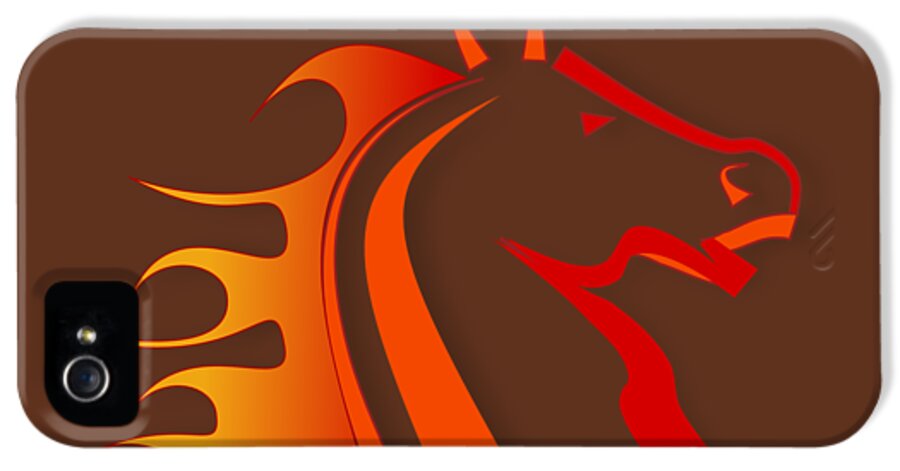 Horse iPhone 5s Case featuring the digital art Fire Horse by Scott Davis