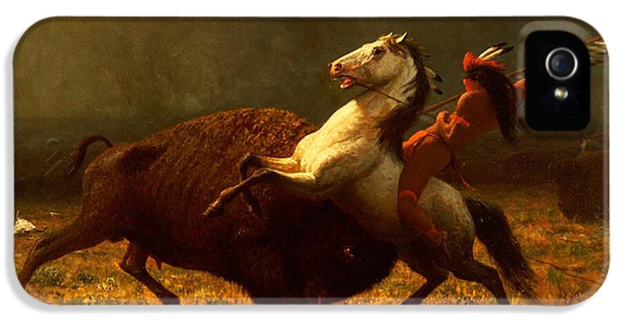 Albert Bierstadt iPhone 5s Case featuring the painting The Last of the Buffalo by Albert Bierstadt