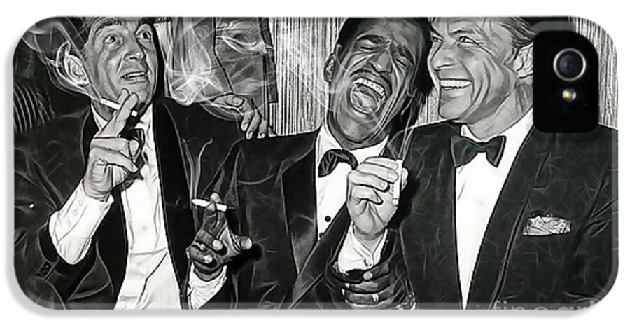 Frank Sinatra iPhone 5s Case featuring the mixed media The Rat Pack Collection by Marvin Blaine