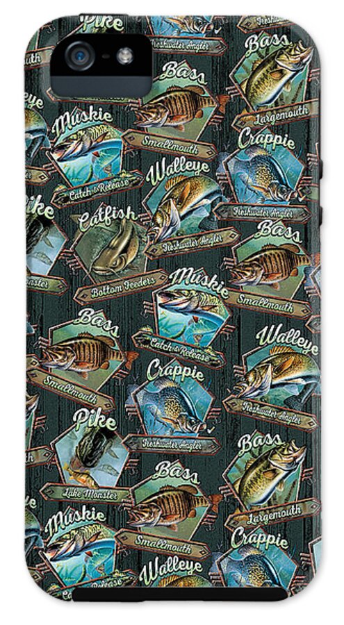 JQ Fishing Fabric iPhone 5 Tough Case by Jon Q Wright - Fine Art America