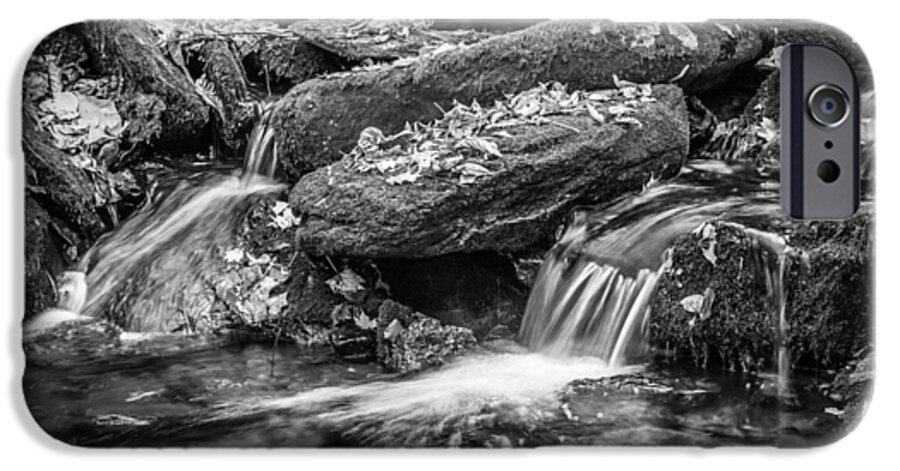 Waterfall iPhone 6 Case featuring the photograph Waterfall Great Smoky Mountains Painted BW  by Rich Franco