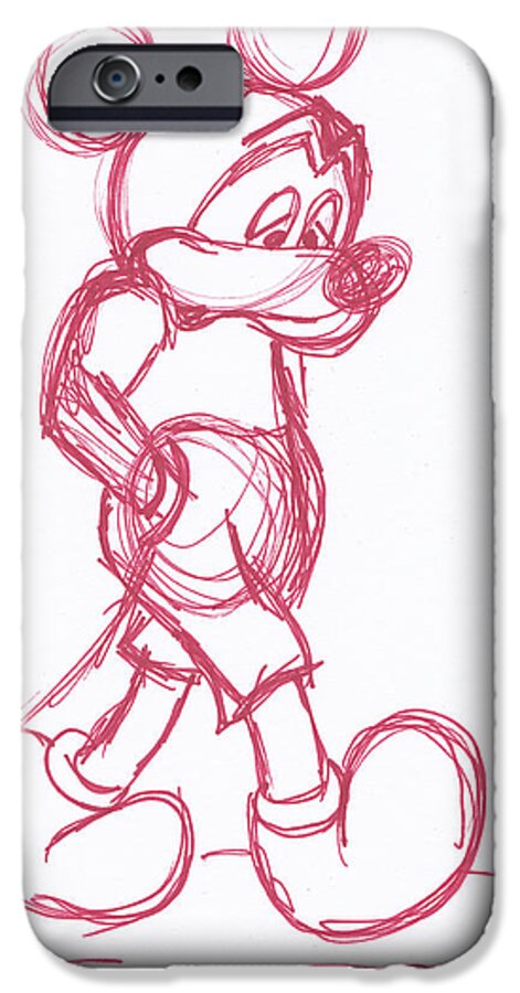 Til sandheden anbefale daytime Mickey Mouse sketch iPhone 6 Case by Barnea Maria tereza - Pixels