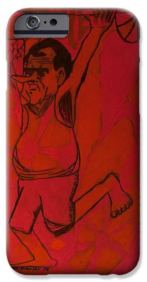 Silkscreen iPhone 6 Case featuring the painting Nixon - Surf's Up #2 by James Christiansen
