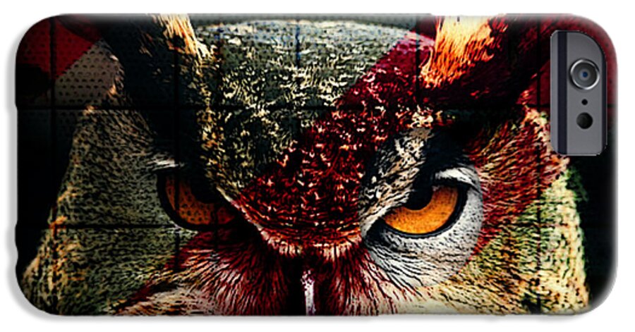 Owl iPhone 6 Case featuring the mixed media Owl #1 by Marvin Blaine