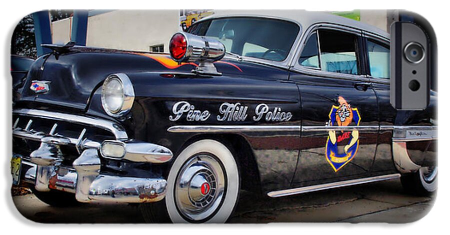 Vintage Police Cars iPhone 6 Case featuring the photograph 1954 Chevy DARE Police Car Pine Hill NJ by Thomas MacPherson Jr