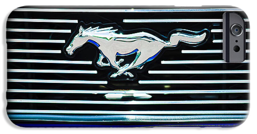 2007 Ford Mustang Grille Emblem iPhone 6 Case featuring the photograph 2007 Ford Mustang Grille Emblem by Jill Reger