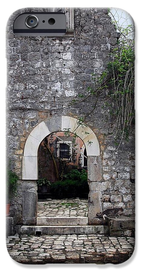 A Courtyard In Croatia iPhone 6 Case featuring the photograph A Courtyard In Croatia by Mel Steinhauer