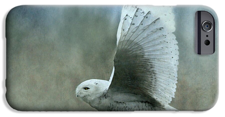 Snowy iPhone 6 Case featuring the photograph A Snowy Flight by Angie Vogel