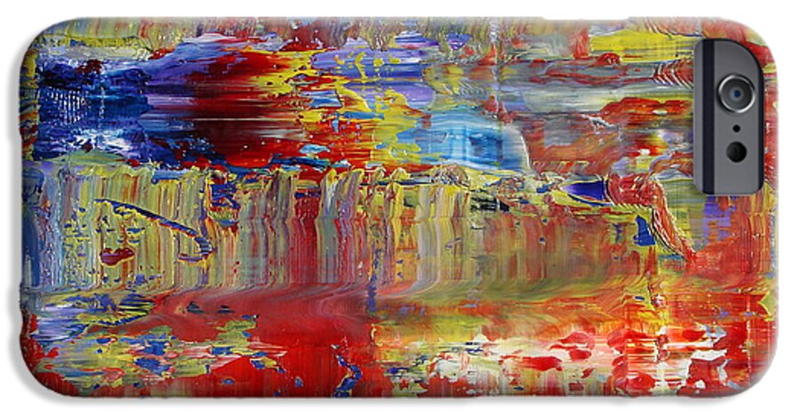 Gerhard Richter iPhone 6 Case featuring the painting Abstraction and Air by Daniel Johnstone