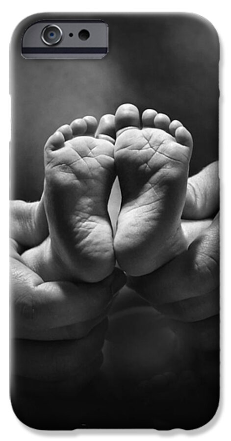 Hold iPhone 6 Case featuring the photograph Adult Hands Holding Bare Baby Feet by Pete Stec