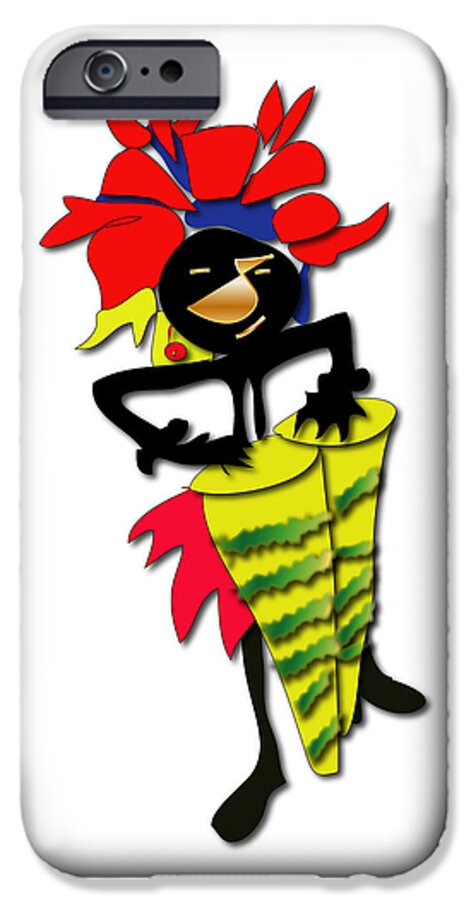 African Drummer iPhone 6 Case featuring the digital art African Drummer by Marvin Blaine