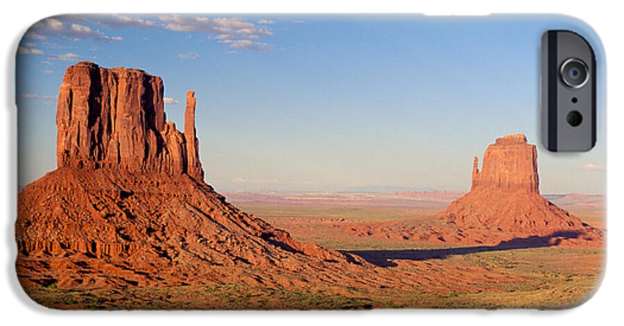 No People; Horizontal; Outdoors; Day; Horizon Over Land; Landscape; Extreme Terrain; Valley; Barren; Eroded; Rock Formation; Tranquil Scene; Scenics; Beauty In Nature; Travel; Usa; Arizona; Monument Valley iPhone 6 Case featuring the photograph Arizona Monument Valley by Anonymous