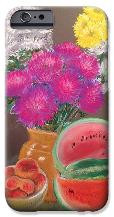 Asters iPhone 6 Case featuring the pastel August still life by Helena Avdjukevica