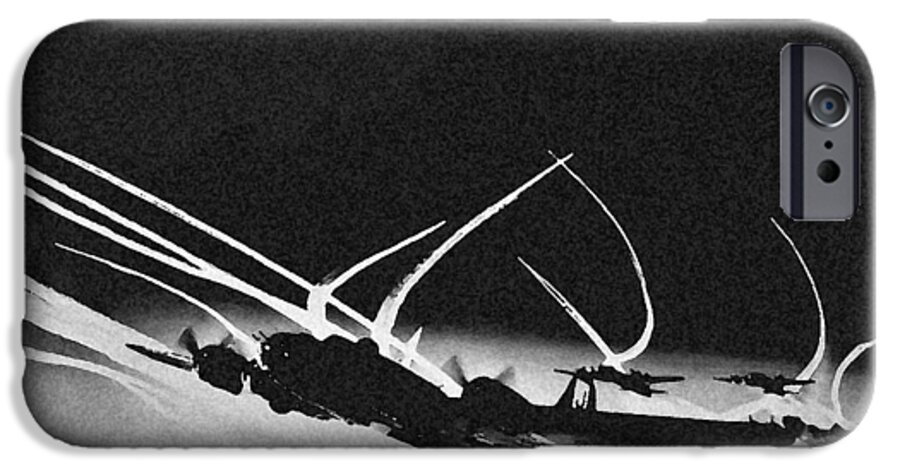 Ww Ii iPhone 6 Case featuring the photograph B 17 Contrails by Steve Harrington
