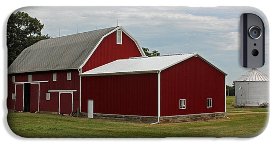Barn iPhone 6 Case featuring the photograph Big Red Barn - Carroll County Indiana by Suzanne Gaff