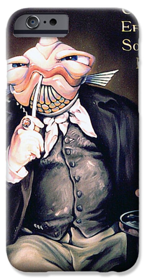 Merman iPhone 6 Case featuring the painting Cogito Ergo Sum Sortum Fishus by Patrick Anthony Pierson
