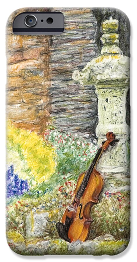 Garden iPhone 6 Case featuring the drawing Concert dans le Jardin by Kate Sumners