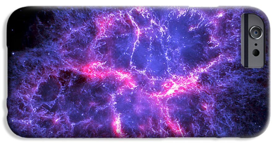 3scape iPhone 6 Case featuring the photograph Crab Nebula in Blue by Adam Romanowicz