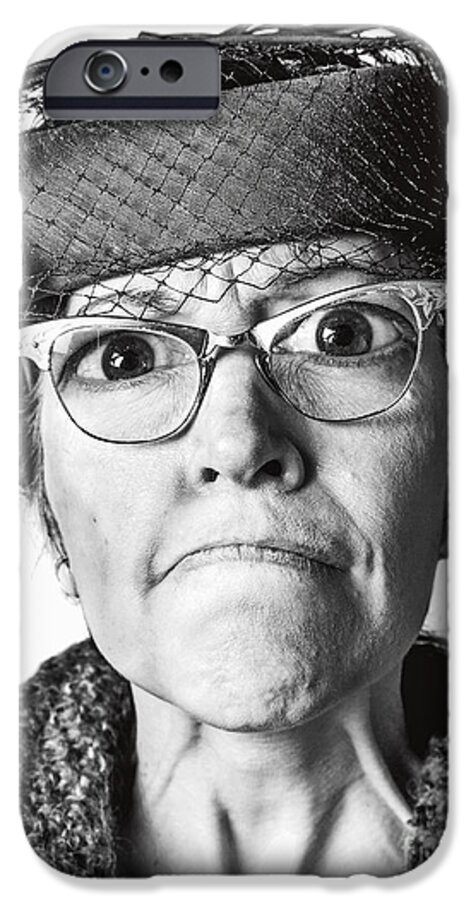 Old Lady iPhone 6 Case featuring the photograph Cranky Old Lady by Diane Diederich