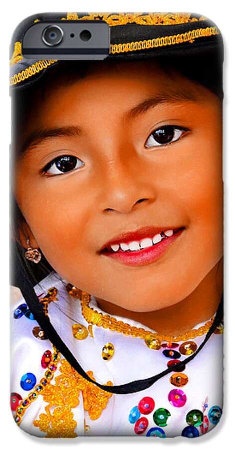 Girl iPhone 6 Case featuring the photograph Cuenca Kids 496 by Al Bourassa