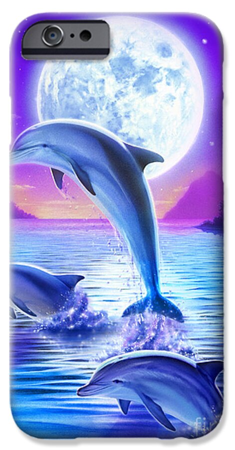 Robin Koni iPhone 6 Case featuring the digital art Day of the Dolphin by MGL Meiklejohn Graphics Licensing