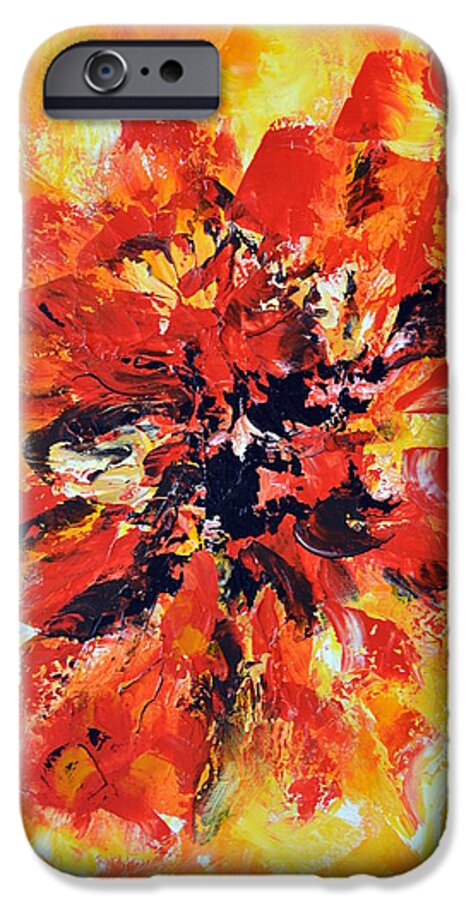 Abstract iPhone 6 Case featuring the painting Declaration d'amour by Isabelle Vobmann