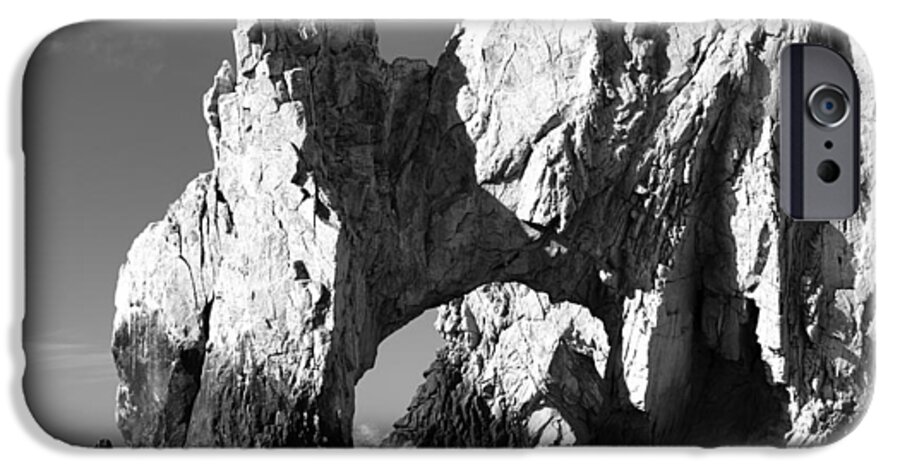 Los Cabos iPhone 6 Case featuring the photograph El Arco in Black and White by Sebastian Musial
