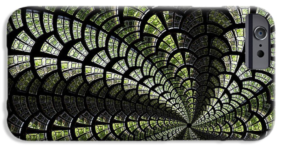 Abstract iPhone 6 Case featuring the photograph Emerald Whirl. by Clare Bambers